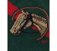 Polo Ralph Lauren Girls' 4-11 Equestrian Bear Socks, 3-Pack