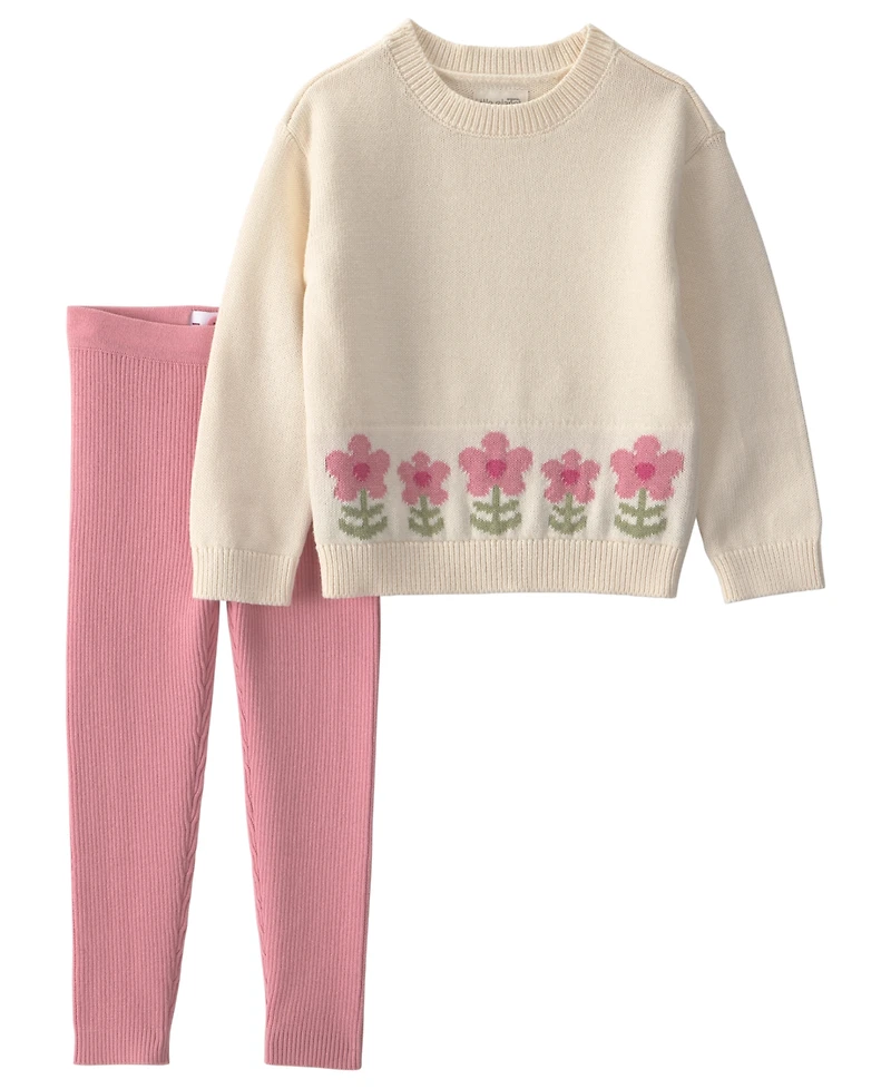 Carter's Little Planet Toddler Girls' 2T-5T Sweater Knit Top and Pants, 2-Piece Set