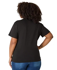 Ashley Stewart Plus Just Jesus Graphic Crewneck T-Shirt