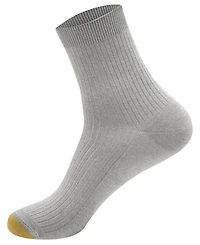 Gold Toe Women's Botanical Ribbed Reinforced-Toe Midi Socks, 3-Pack