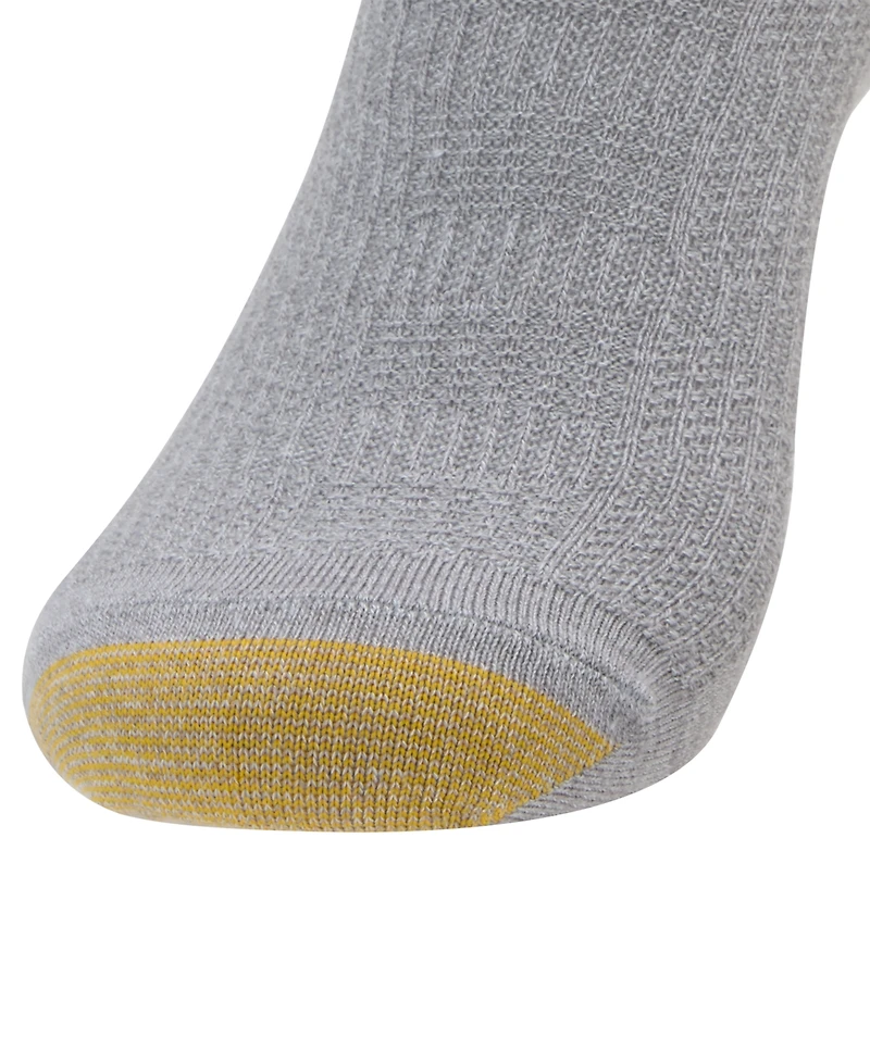 Gold Toe Women's Ribbed Mid-Calf Crew Socks, 6-Pack