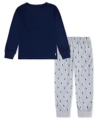 Polo Ralph Lauren Boys' 4-7 Long-Sleeve T-Shirt and Printed Joggers, 2-Piece Pajama Set