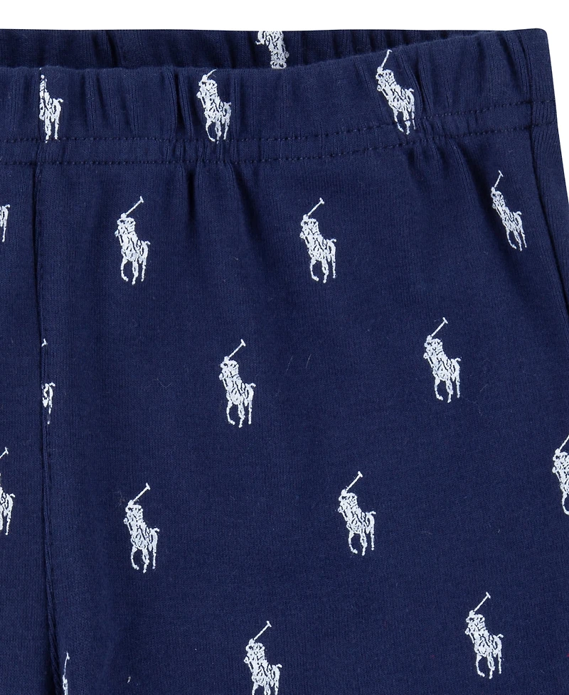 Polo Ralph Lauren Boys' 4-7 Cotton Rib Long-Sleeve Top and Joggers, 2-Piece Pajama Set