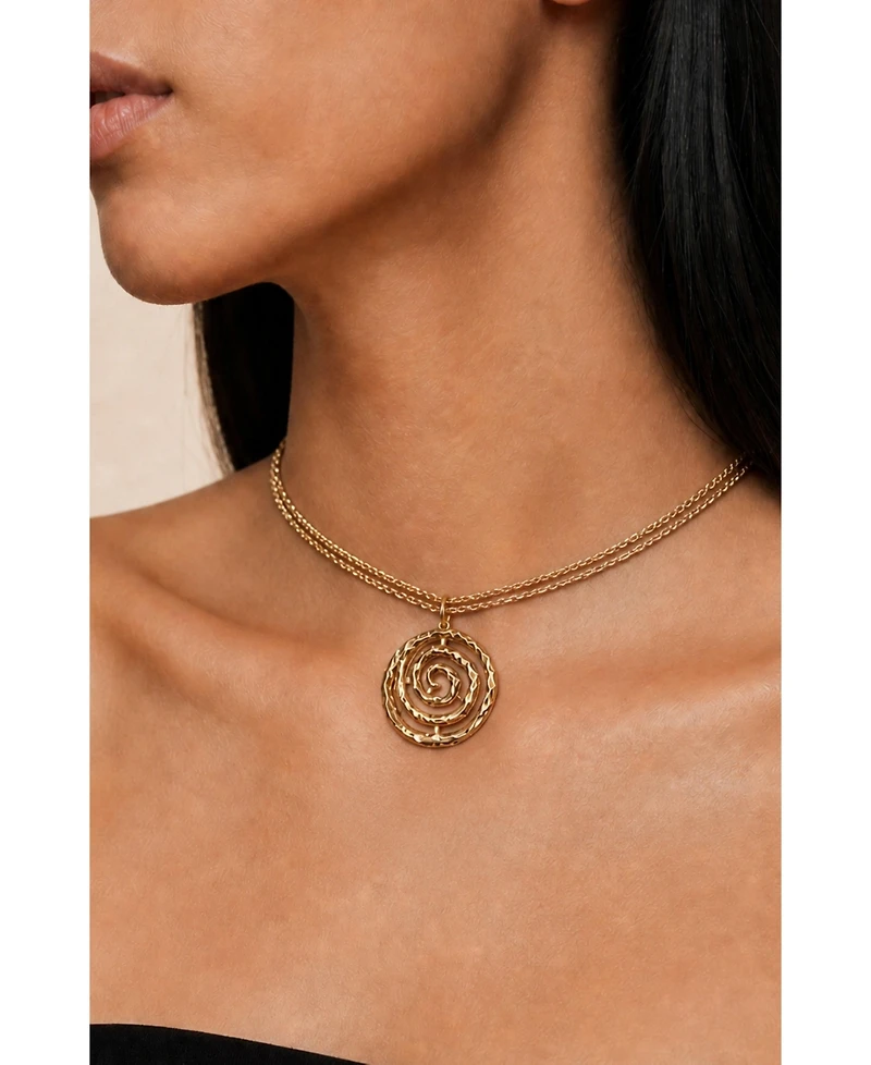 Retro Chic Eternal Spiral Pendant
