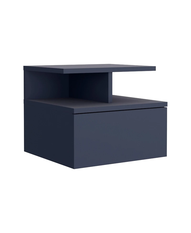 Flynama Wall-Mounted Floating Nightstand with Drawer and Multi Shelves
