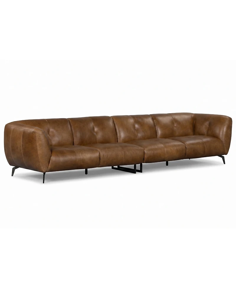 Avori Leather 2-Piece Sofa, Macy's Exclusive