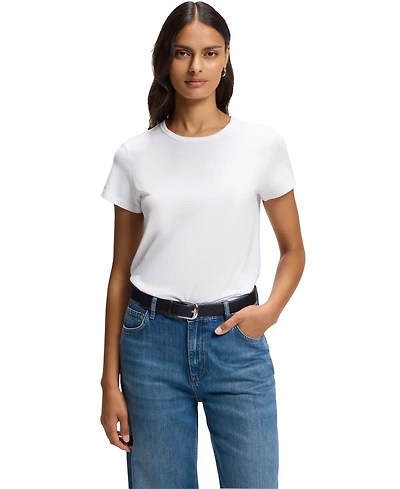 Boss by Hugo Women's Evyta Slim-Fit Embroidered Logo T-Shirt
