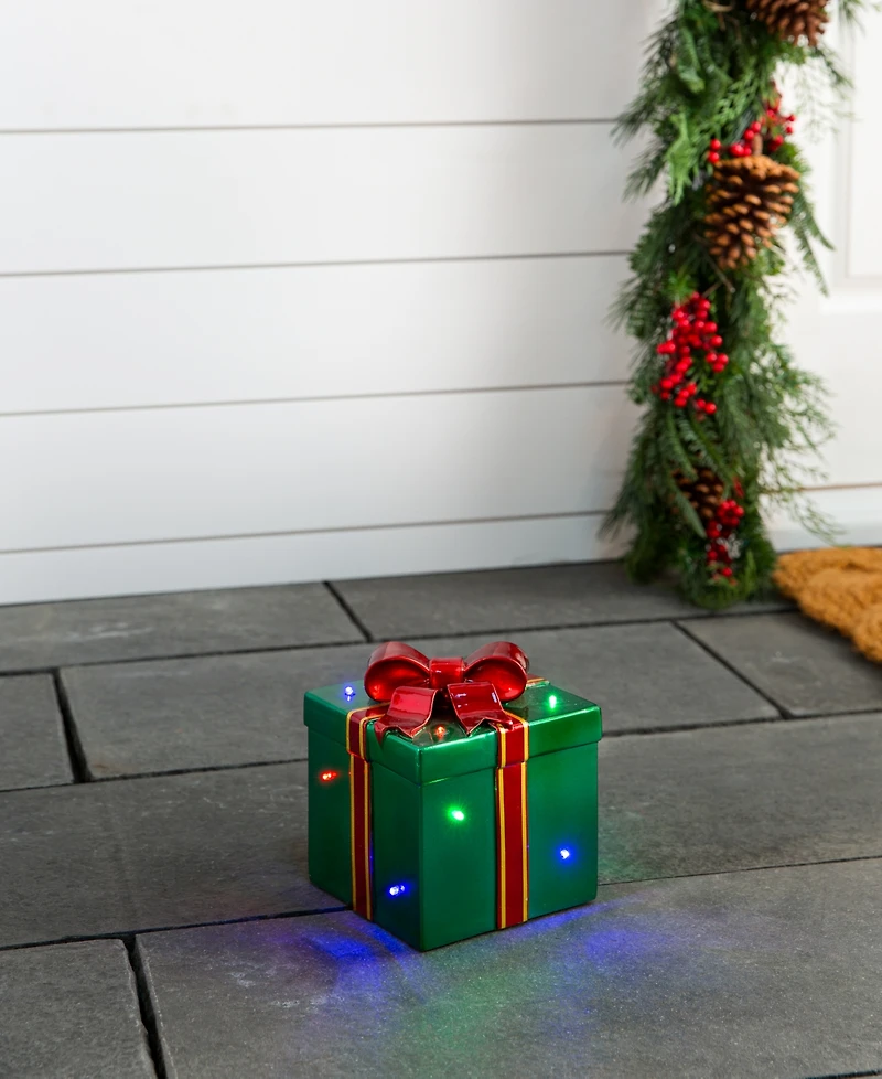 Balsam Hill Outdoor Stackable Lighted Christmas Gifts, Set of 3