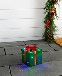 Balsam Hill Outdoor Stackable Lighted Christmas Gifts, Set of 3