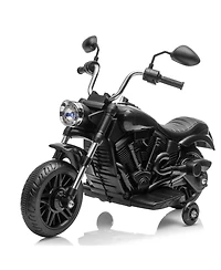 homfan 12V Electric Motorcycle with Removable Training Wheels Ride-On Toy, 66 lbs Capacity, Ages 3-5