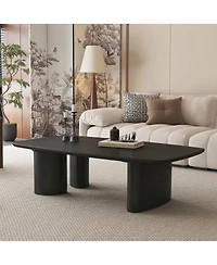 Streamdale Furniture 51.2" Mdf and Ash Veneer Rustic Coffee Table