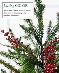 Balsam Hill 4 ft Outdoor Berry Pre-Lit Potted Tree