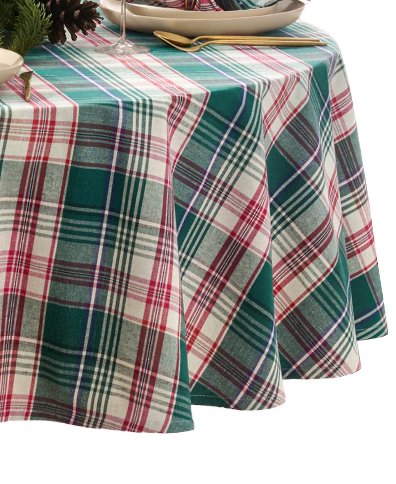 Elrene Holiday Fireside Plaid Tablecloth