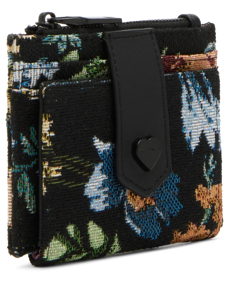 Betsey Johnson Tapestry Snap Wallet