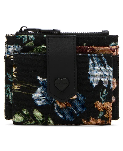 Betsey Johnson Tapestry Snap Wallet