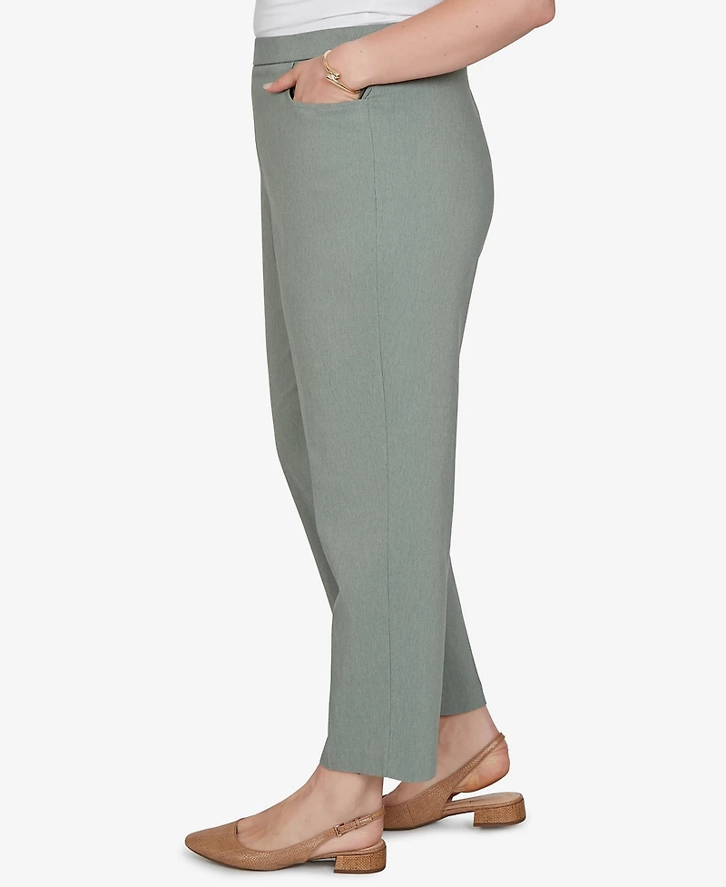 Alfred Dunner Women's Plus Pull-On Mid-Rise Cropped & Ankle Pants