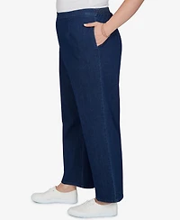 Alfred Dunner Plus Pull-On Mid-Rise Denim Pants