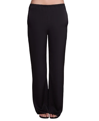 Leau Women's Soho Satin Straight Leg Pants