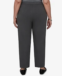 Alfred Dunner Plus Pull-On Mid-Rise Ankle Pants