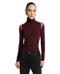 Marcella Women's Maria Long-Sleeve Asymmetric Cutout Top