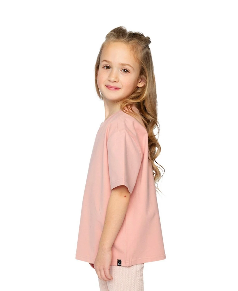 Deux par Toddler Girls (2T - 5T) Heavy Jersey Wide Short Sleeve T-Shirt