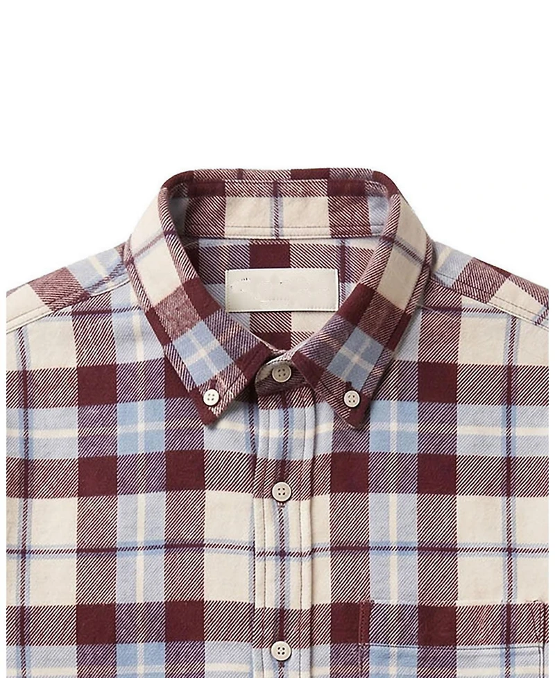 Hope & Henry Little and Big Boys' Organic Long Sleeve Flannel Button Down Shirt