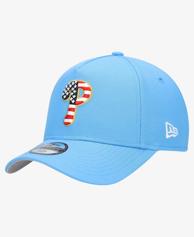 New Era Big Boys and Girls Light Blue Philadelphia Phillies Celebrate America's 250th 9FORTY A-Frame Adjustable Hat
