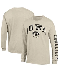 Champion Men's Iowa Hawkeyes Neutral Arch Long-Sleeve Classic-Fit T-Shirt