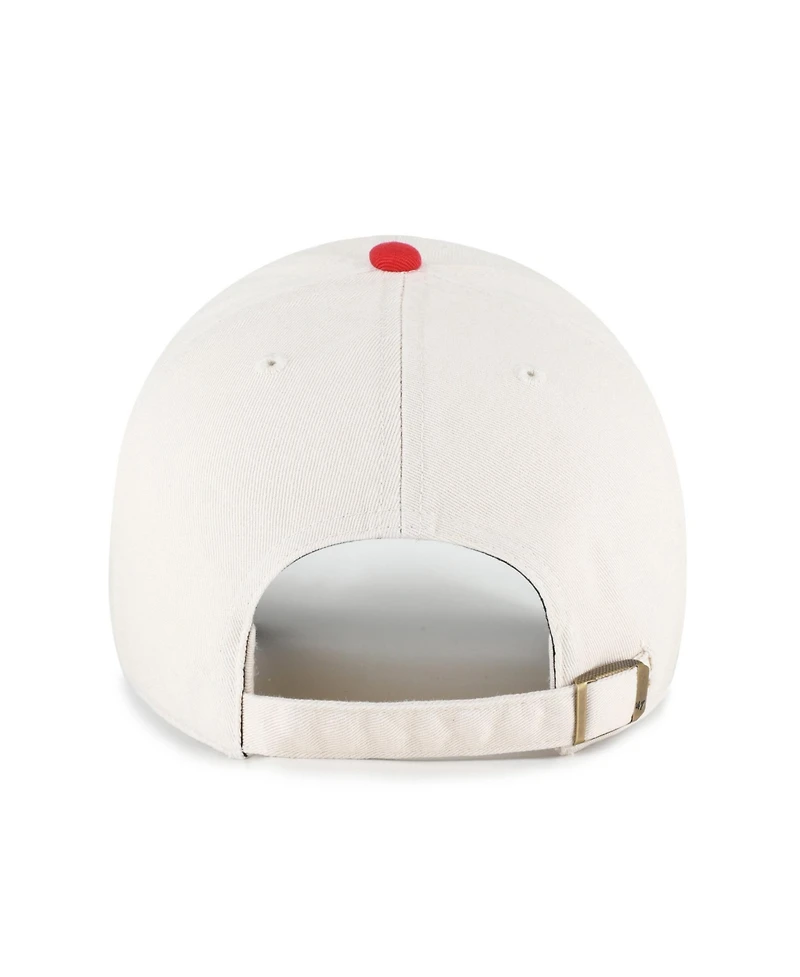 '47 Brand Men's Natural Philadelphia Phillies Single Swirl Ice Cream Helmet 2.0 Clean Up Adjustable Hat