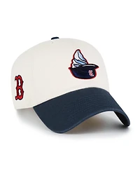 '47 Brand Men's Natural Boston Red Sox Single Swirl Ice Cream Helmet 2.0 Clean Up Adjustable Hat