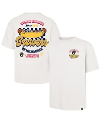 '47 Brand Men's Cream Milwaukee Brewers Glizzy T-Shirt