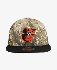 New Era Men's Camo Baltimore Orioles Realtree Orange Pop 9FIFTY Snapback Hat