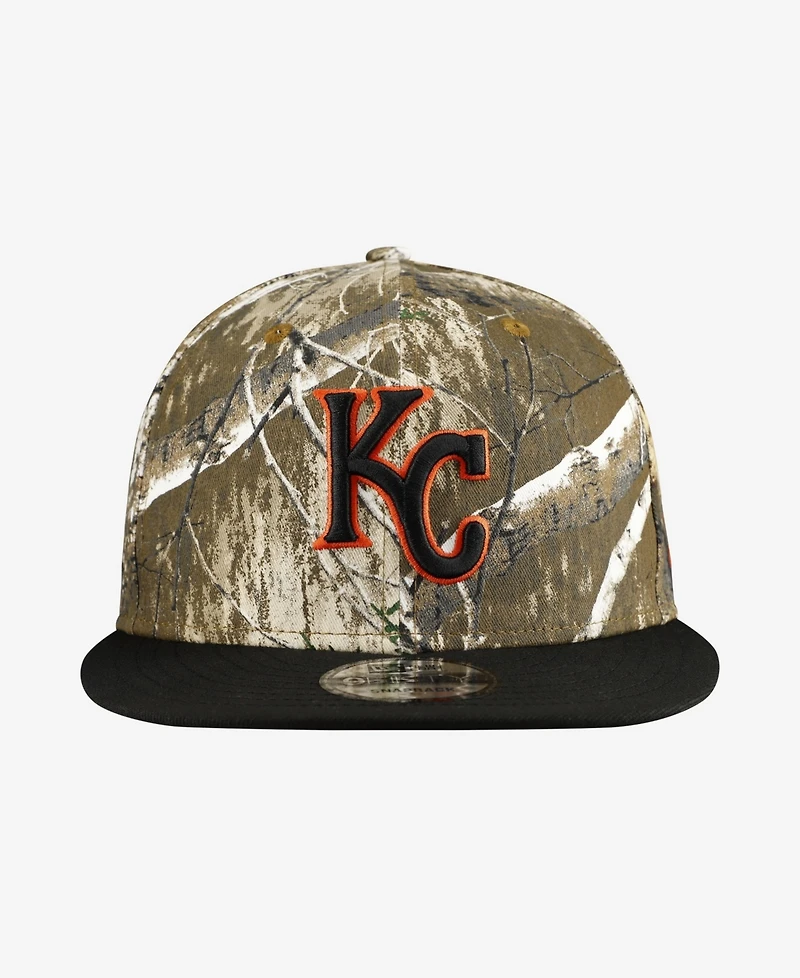 New Era Men's Camo Kansas City Royals Realtree Orange Pop 9FIFTY Snapback Hat