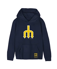 Mitchell & Ness Big Boys and Girls Navy Seattle Mariners Retro Logo Hoodie
