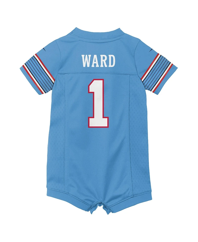 Nike Baby Boys and Girls Cameron Ward Blue Tennessee Titans Romper Game Jersey