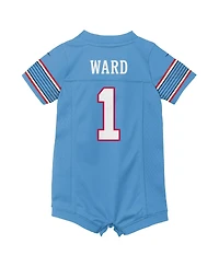 Nike Baby Boys and Girls Cameron Ward Blue Tennessee Titans Romper Game Jersey