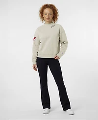 Champion Women's New Jersey Devils Collar Script Triumph Fleece Pullover Crewneck Sweatshirt
