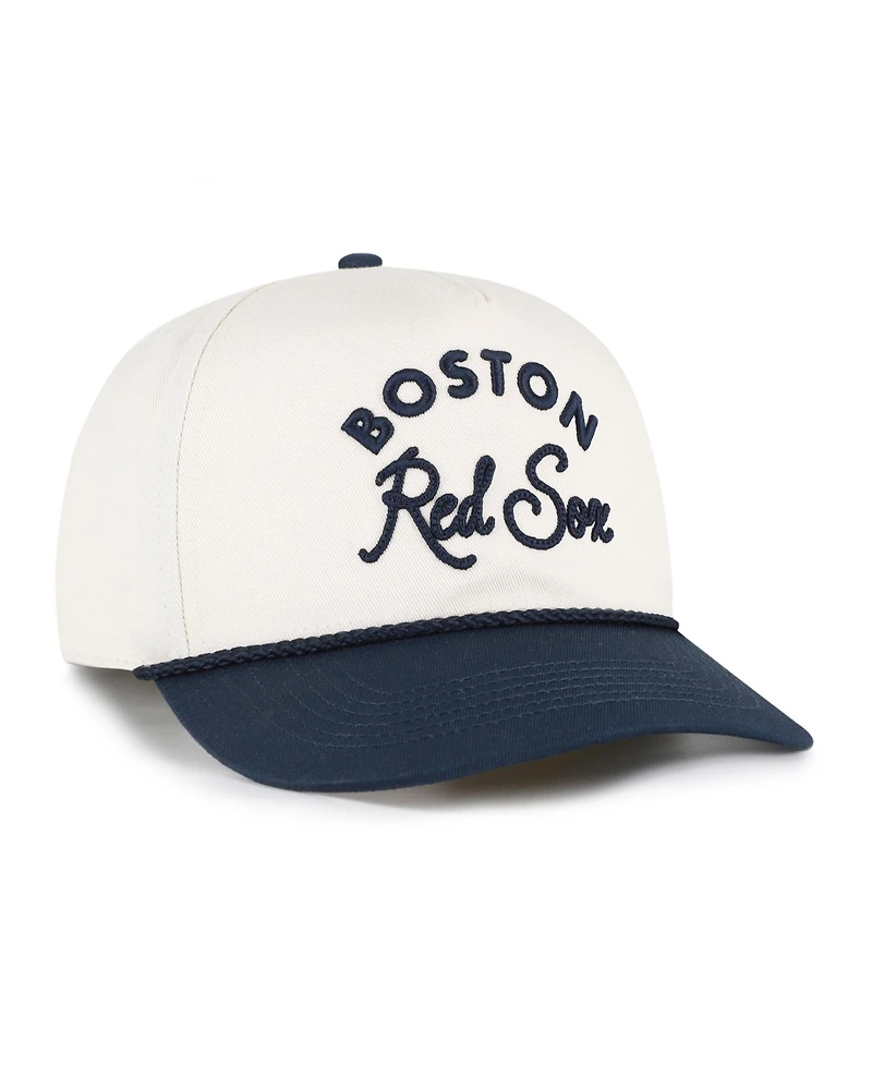 '47 Brand Men's Natural/Navy Boston Red Sox Rope Script Hitch Adjustable Hat