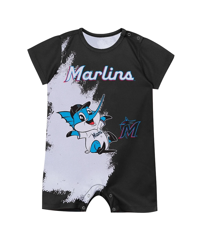 Outerstuff Baby Boys and Girls Black Miami Marlins Mascot Bodysuit