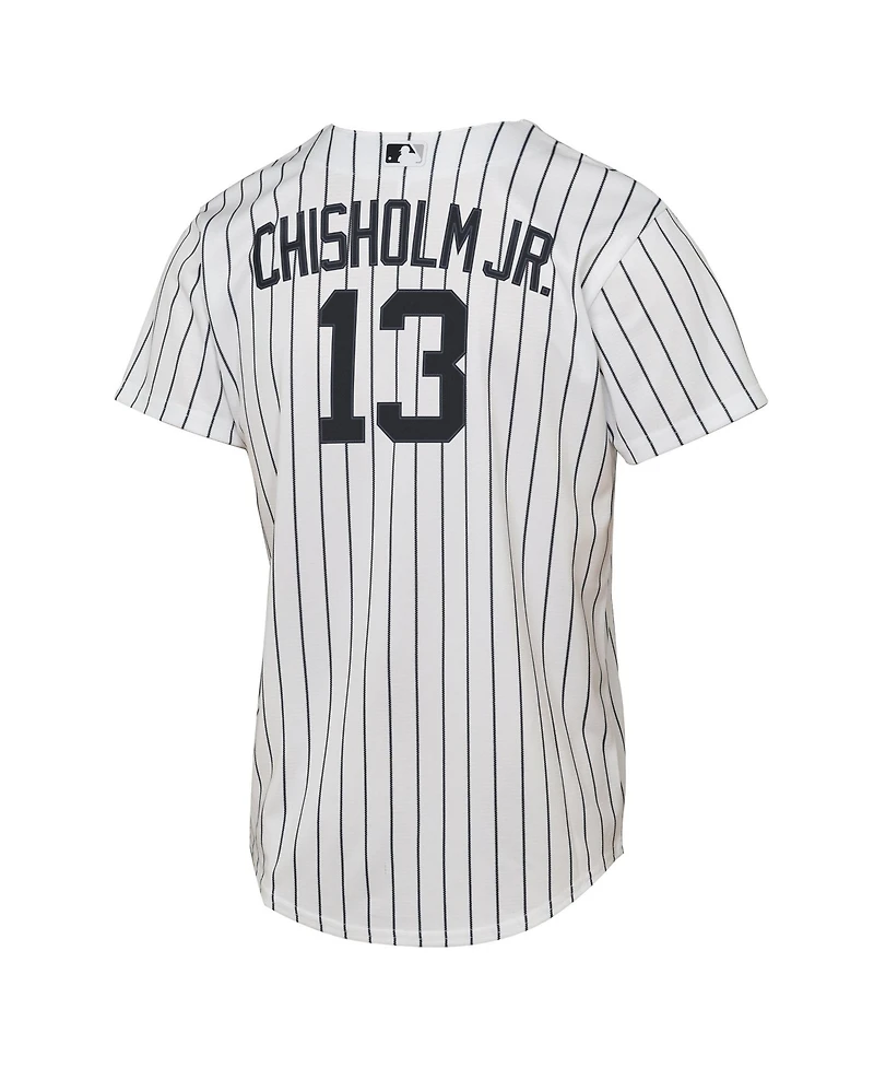 Nike Big Boys and Girls Jazz Chisholm Jr. White New York Yankees Home Replica Jersey