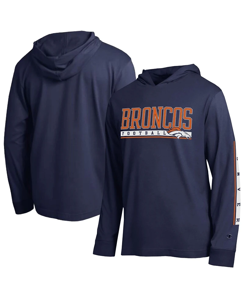 Champion Men's Navy Denver Broncos All Star Hooded T-Shirt