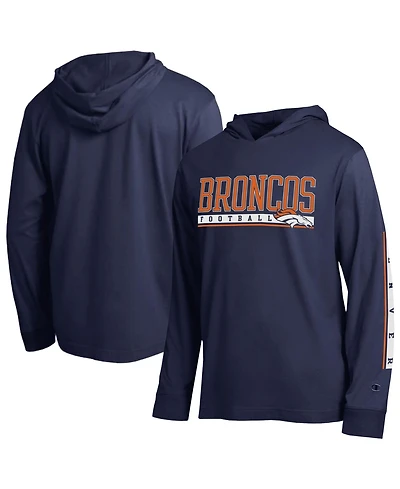 Champion Men's Navy Denver Broncos All Star Hooded T-Shirt