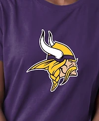 Champion Women's Minnesota Vikings Crewneck Short-Sleeve Cotton-Blend T-Shirt