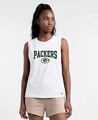 Champion Women's Green Bay Packers Sleeveless Distressed Muscle Tank Top