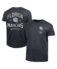 Champion Men's Miami Marlins Vintage Tri-Blend Classic-Fit Graphic T-Shirt