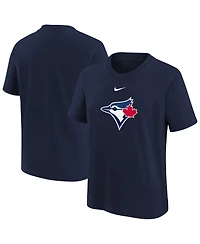 Nike Big Boys and Girls Navy Toronto Blue Jays Large Logo T-Shirt
