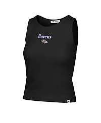 '47 Brand Women's Baltimore Ravens Cropped-Ribbed Cotton-Blend Tank Top