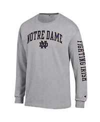Champion Men's Notre Dame Fighting Irish Arch Over Logo 2-Hit Long Sleeve T-Shirt