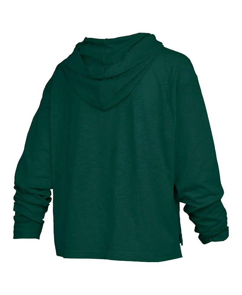 Pressbox Women's Castillo Long-Sleeve Hooded Slub T-Shirt