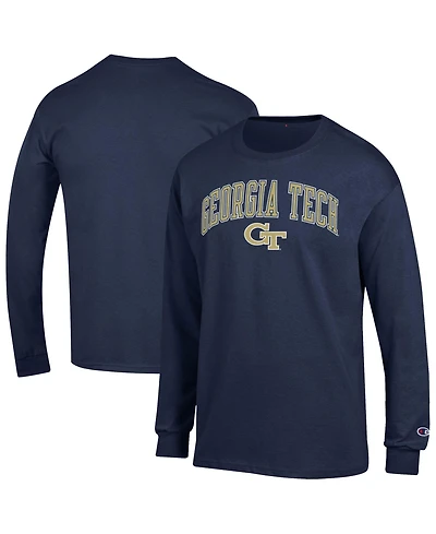 Champion Men's Georgia Tech Yellow Jackets Long-Sleeve Crewneck T-Shirt